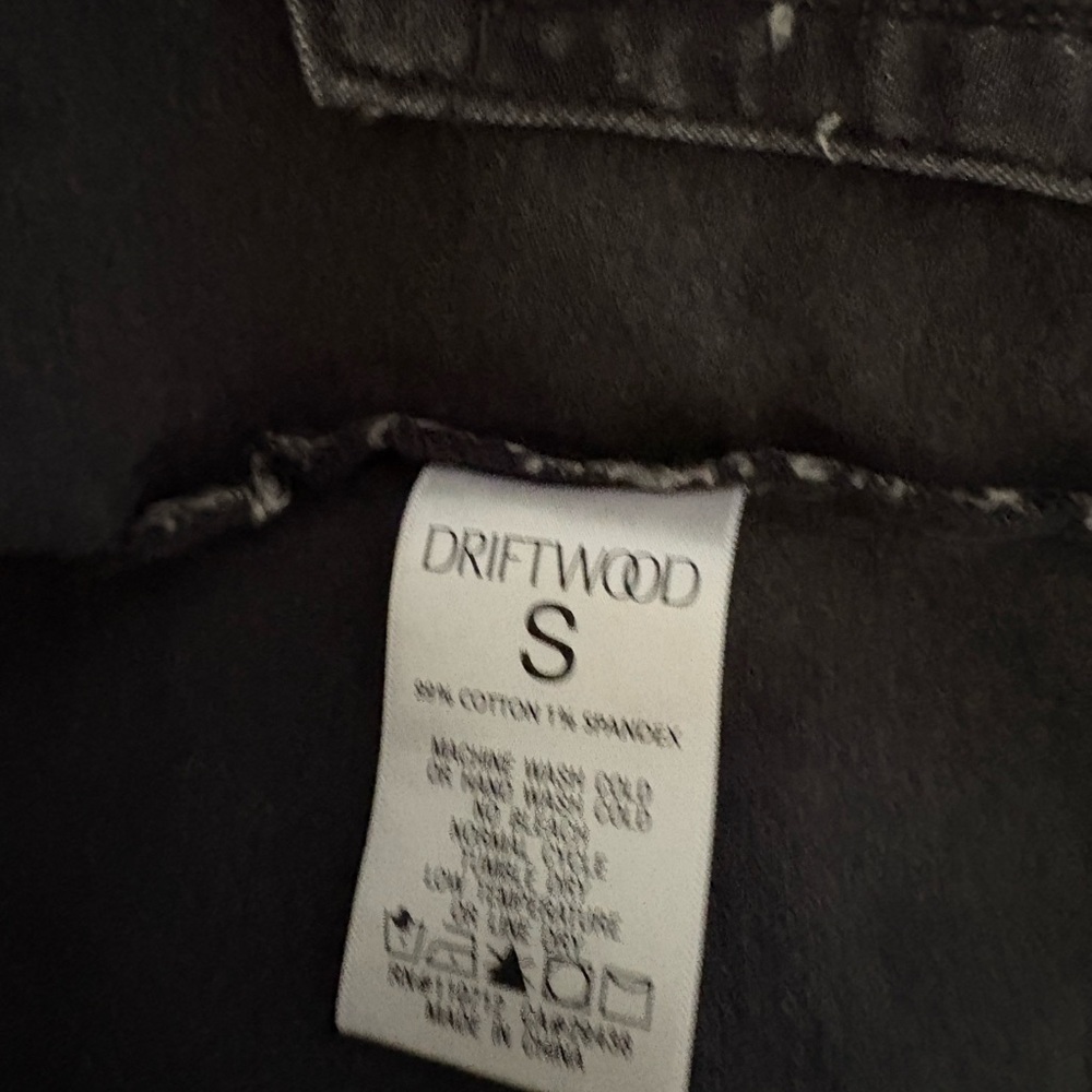 ✨ Driftwood Embellished Denim Jacket – Black – Size Small – NWT ✨ - Picture 9 of 10